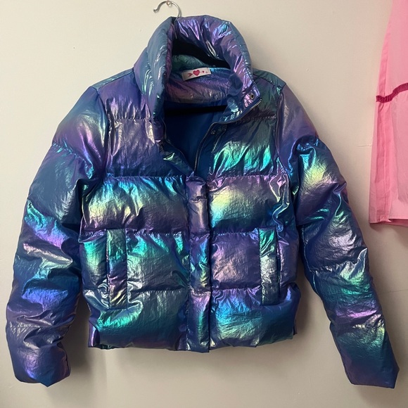 Buddy Love Jackets & Blazers - Buddy Love Shimmering Blue and Purple Jacket